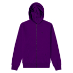Фиолетовое zip худи с вышивкой